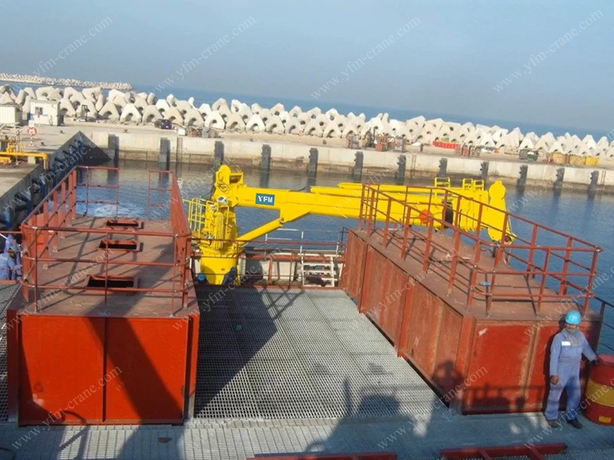 20T Marine Telescopic Boom Crane Successfully Applied to HADI Series Vessels 20T Marine Telescopic Boom Crane Successfully Applied to HADI Series Vessels